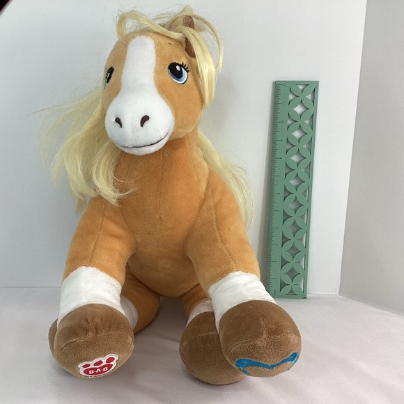 Build A Bear Horses And Hearts Riding Club Palomino Pony 15" Plush Horse Toy - Picture 12 of 14